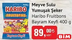 HARİBO FRUİTBONS BAYRAM KEYFİ MEYVE SULU YUMUŞAK ŞEKER 400 G - BAYRAM ŞEKERİ/ÇİKOLATASI